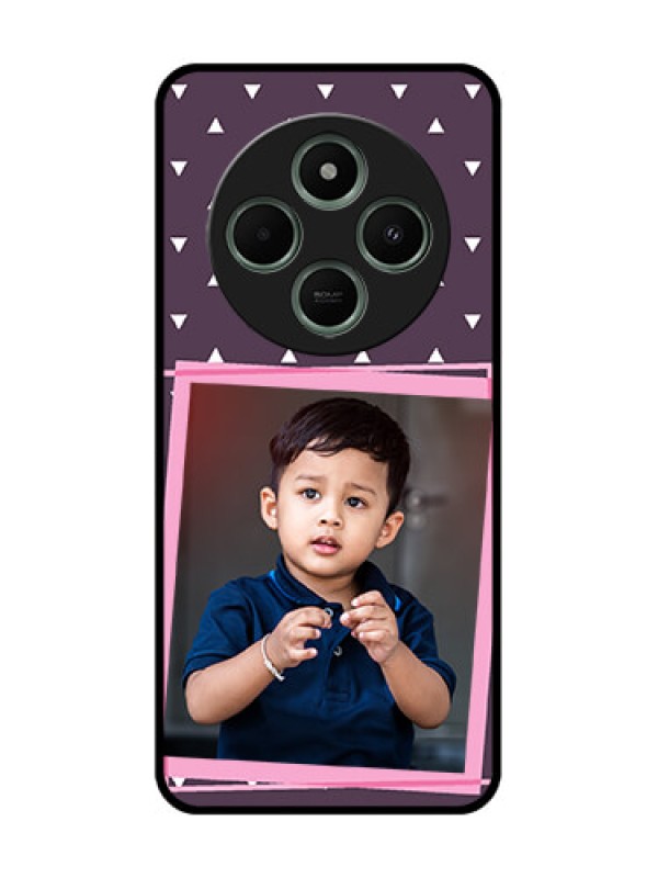 Custom Poco C75 5G Custom Glass Phone CaseTriangle Pattern Dotted Design