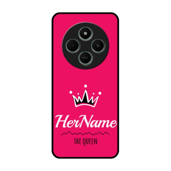 Poco C75 5G Custom Glass Phone CaseQueen With Name Design Poco C75 5G Custom Glass Phone CaseQueen With Name Design