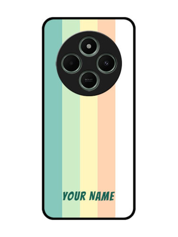 Custom Poco C75 5G Custom Glass Phone CaseMulti - Colour Stripes Design