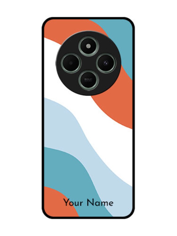 Custom Poco C75 5G Custom Glass Phone CaseColoured Waves Design