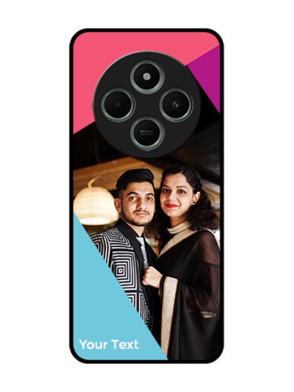 Custom Poco C75 5G Custom Glass Phone CaseStacked Triple Colour Design