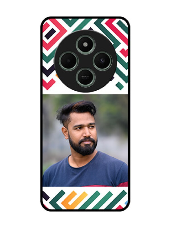 Custom Poco C75 5G Custom Glass Phone CaseColorful Maze Pattern Design