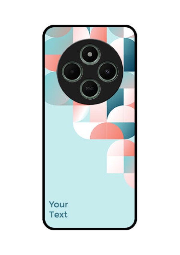 Poco C75 5G Custom Glass Phone CaseStylish Semi - Circle Pattern Design