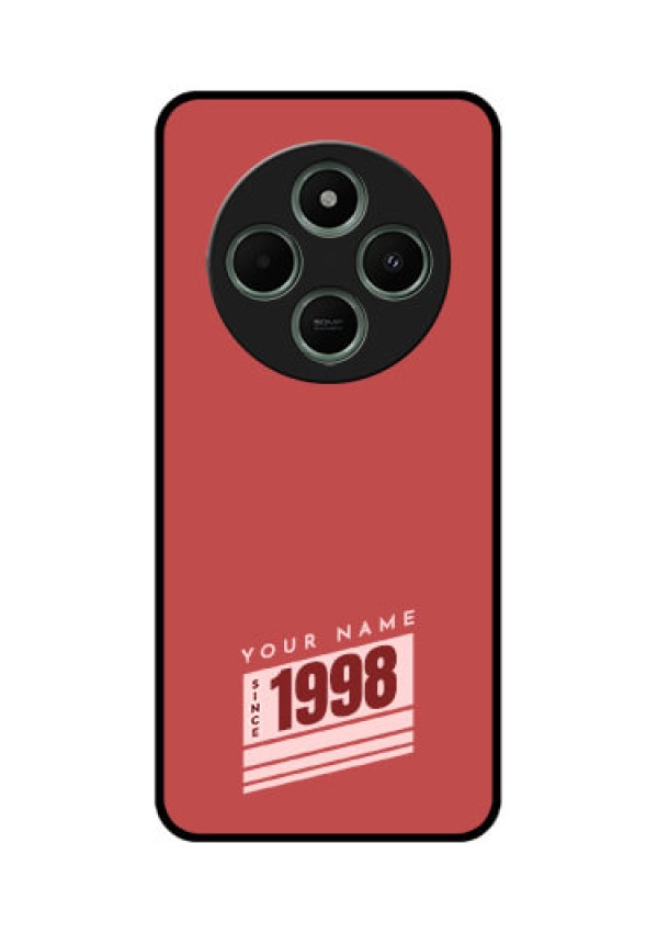 Poco C75 5G Custom Glass Phone CaseRed Custom Year Of Birth Design