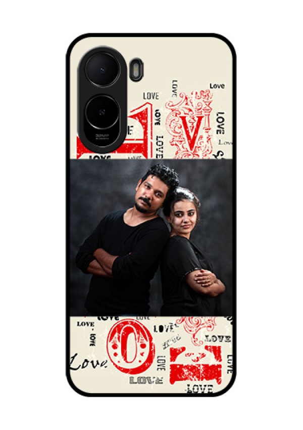 Poco C81 Custom Glass Phone Case - Trendy Love Design Case