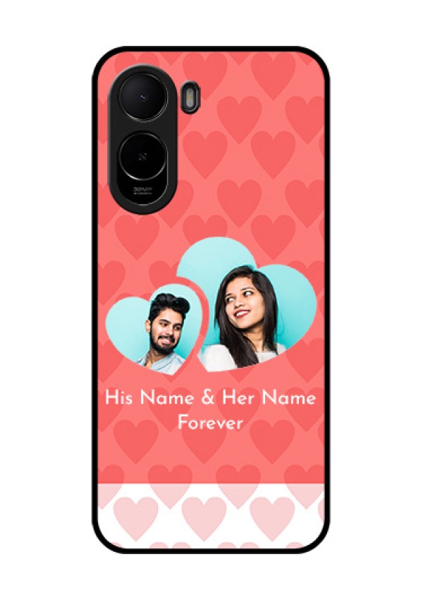 Poco C81 Custom Glass Phone Case - Couple Pic Upload Design