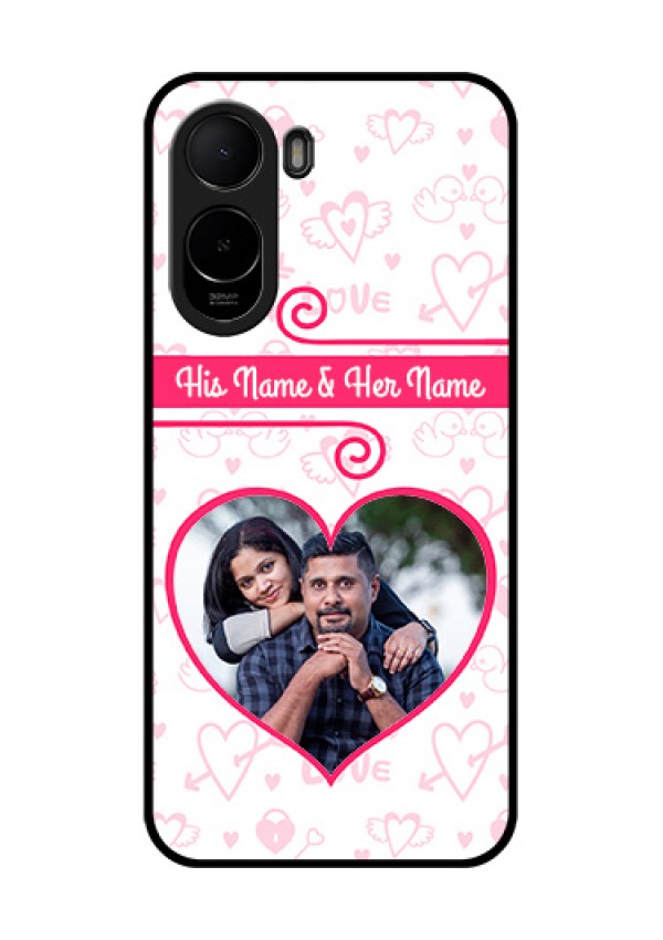 Poco C81 Custom Glass Phone Case - Heart Shape Love Design