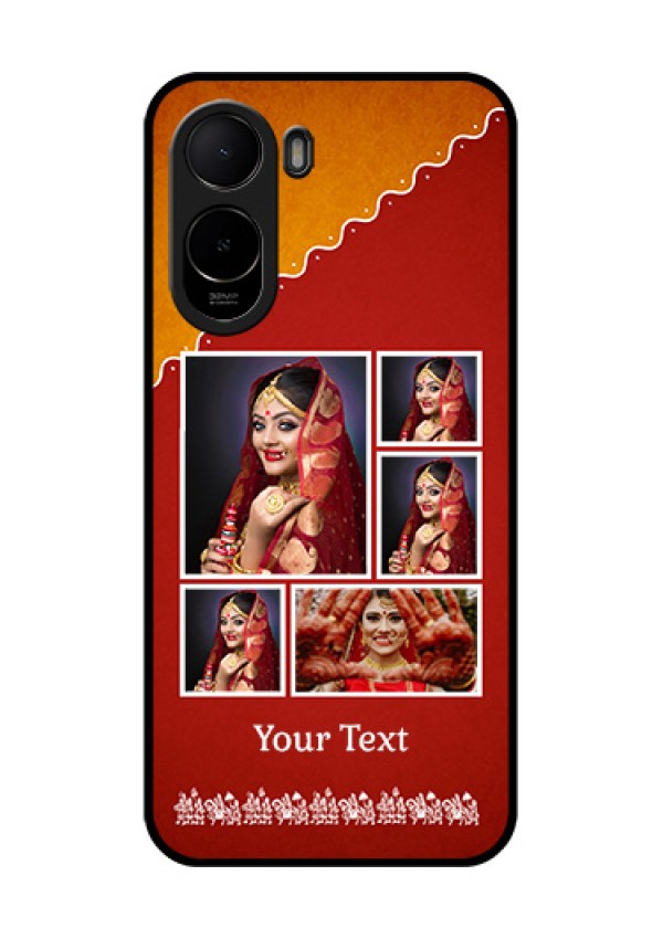 Poco C81 Custom Glass Phone Case - Wedding Pic Upload Design