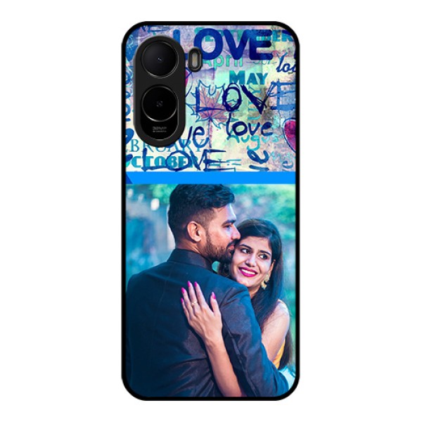 Poco C81 Custom Glass Phone Case - Colorful Love Design