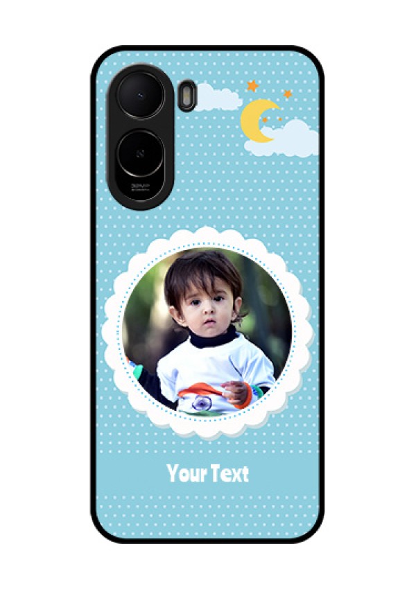 Poco C81 Custom Glass Phone Case - Violet Pattern Design