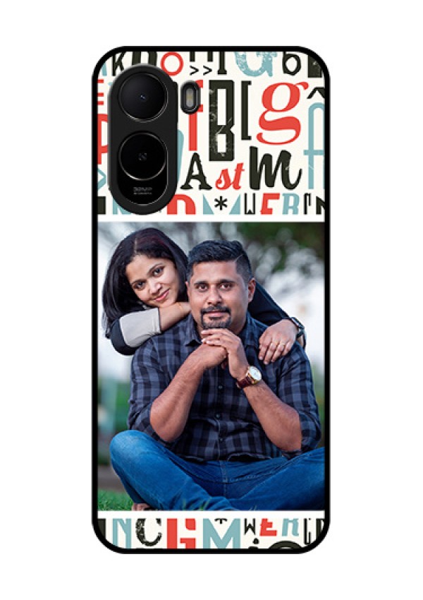 Poco C81 Custom Glass Phone Case - Alphabet Design