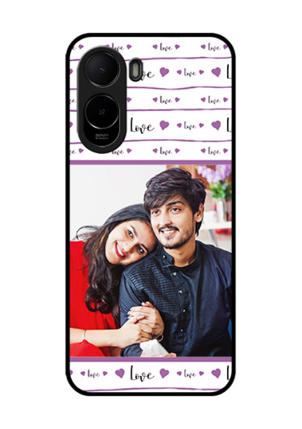 Poco C81 Custom Glass Phone Case - Couples Heart Design