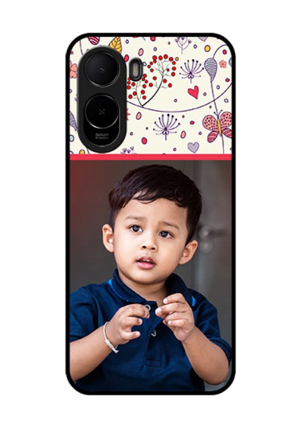 Poco C81 Custom Glass Phone Case - Premium Floral Design