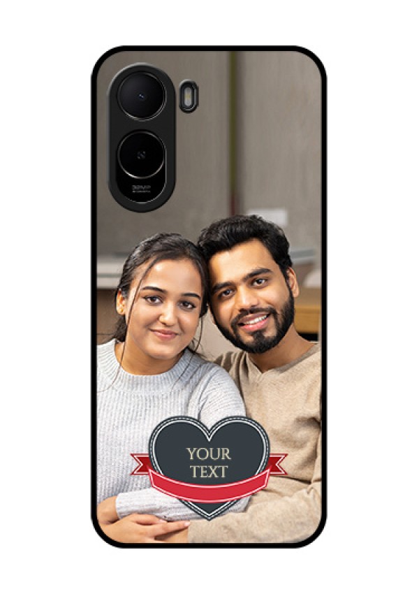 Poco C81 Custom Glass Phone Case - Just Married Couple Design