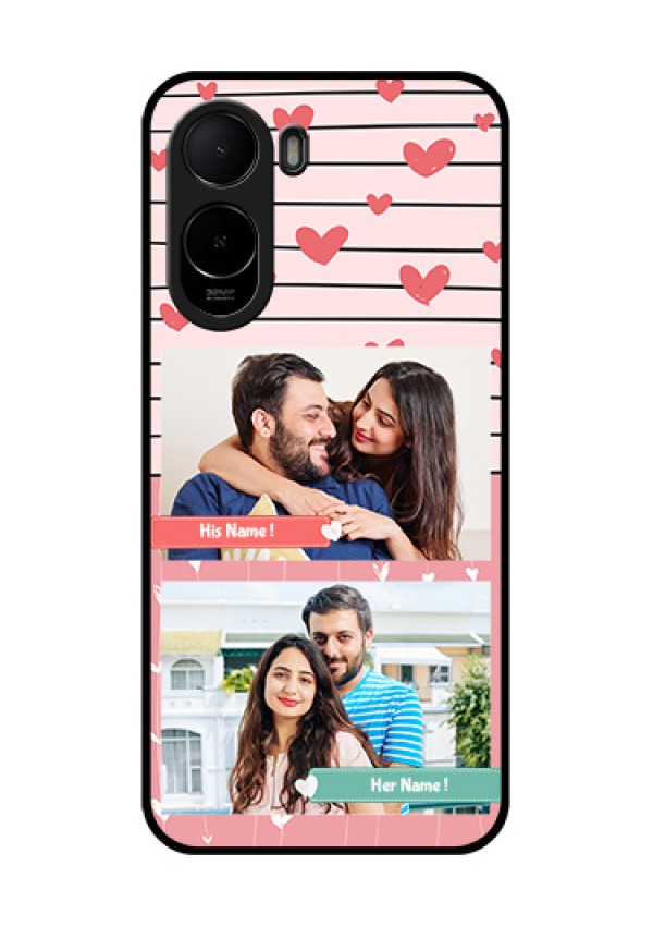 Poco C81 Custom Glass Phone Case - Photo With Heart Design