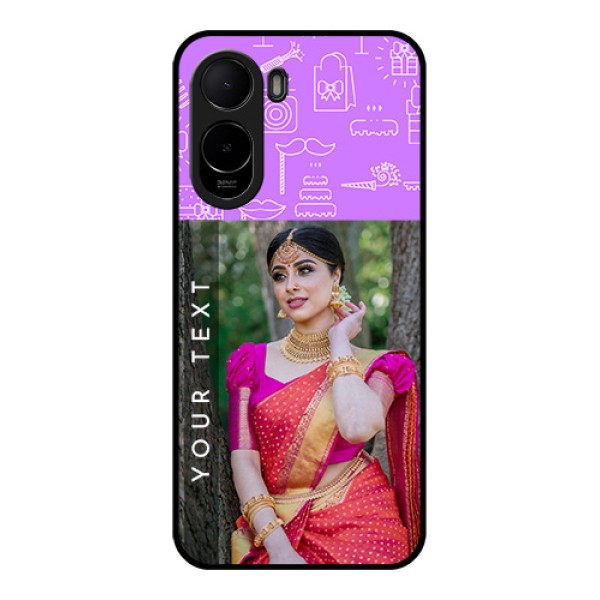 Poco C81 Custom Glass Phone Case - Birthday Icons Design