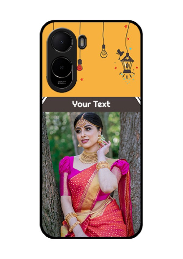 Poco C81 Custom Glass Phone Case - With Family Picture And Icons