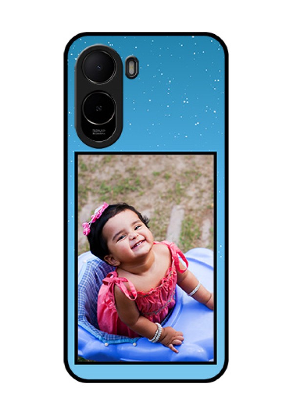 Poco C81 Custom Glass Phone Case - Wave Pattern Colorful Design
