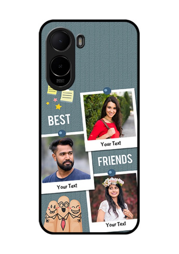 Poco C81 Custom Glass Phone Case - Sticky Frames And Friendship Design