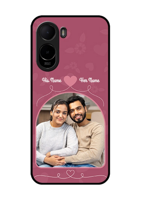 Poco C81 Custom Glass Phone Case - Love Floral Design