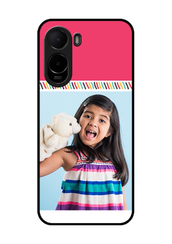 Poco C81 Custom Glass Phone Case - Line Art Design