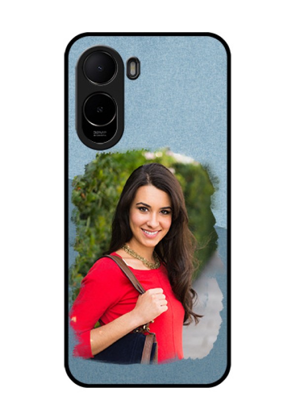Poco C81 Custom Glass Phone Case - Grunge Line Art Design