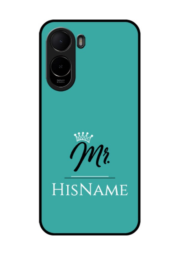 Poco C81 Custom Glass Phone Case - Mr With Name Design