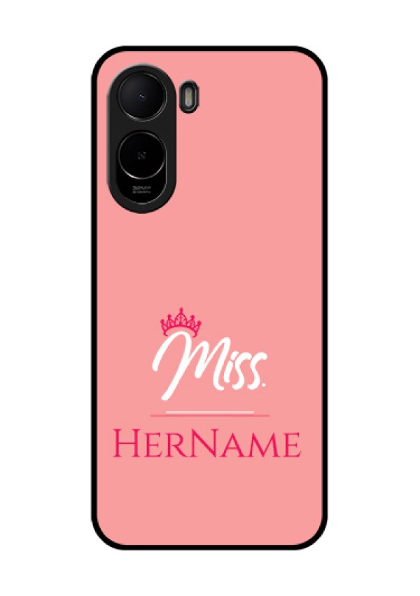 Poco C81 Custom Glass Phone Case - Mrs With Name Design