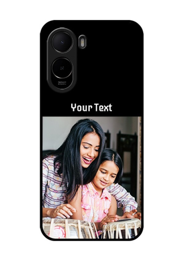 Poco C81 Custom Glass Phone Case - Photo With Name Design