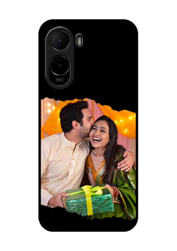 Poco C81 Custom Glass Phone Case - Tear - Off Design
