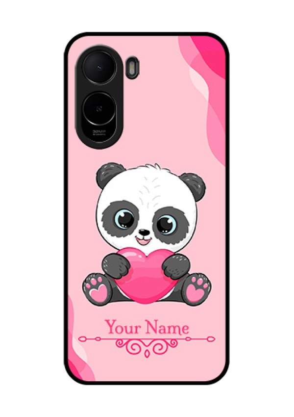 Poco C81 Custom Glass Phone Case - Cute Panda Design