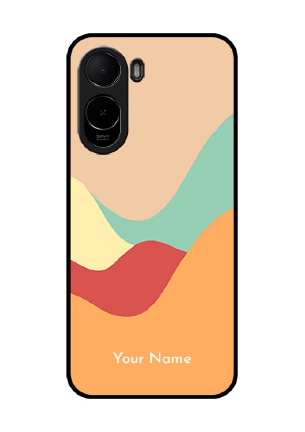 Poco C81 Custom Glass Phone Case - Ocean Waves Multi - Colour Design
