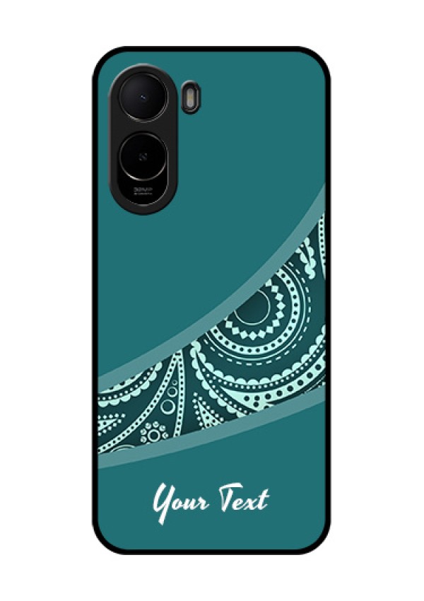 Poco C81 Custom Glass Phone Case - Semi Visible Floral Design