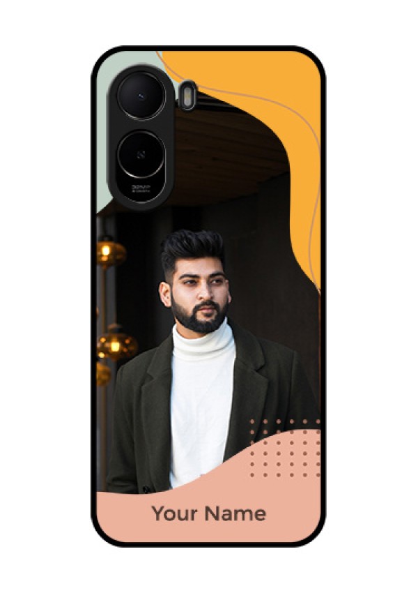 Poco C81 Custom Glass Phone Case - Tri - Coloured Overlay Design