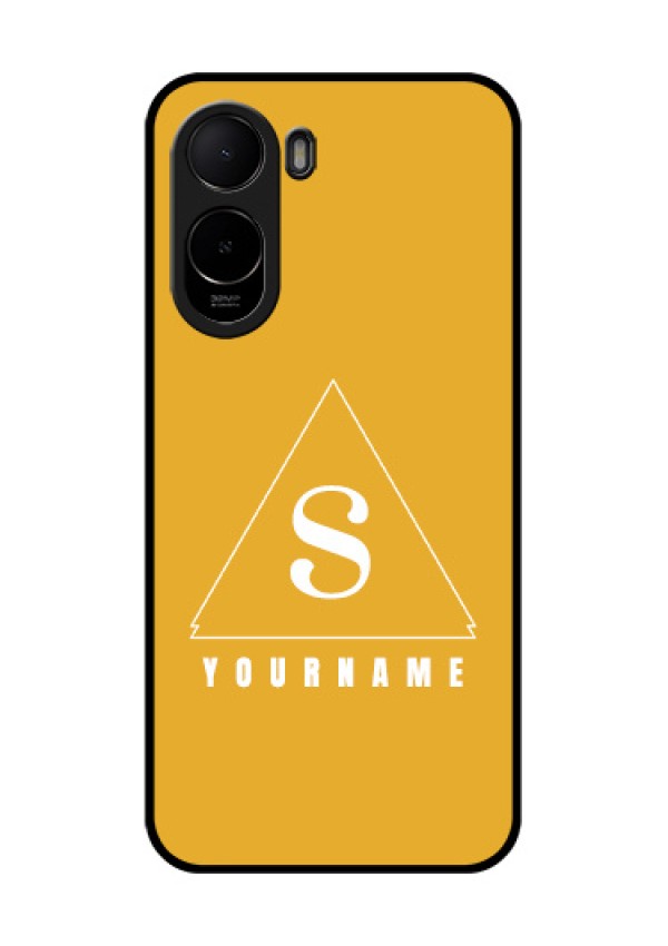 Poco C81 Custom Glass Phone Case - Simple Triangle Design