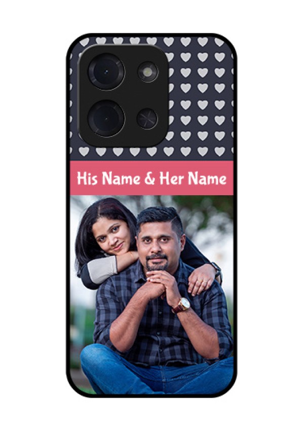 Poco C85 5G Custom Glass Phone Case - Love Symbols Design