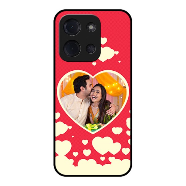 Poco C85 5G Custom Glass Phone Case - Love Symbols Phone Cover Design