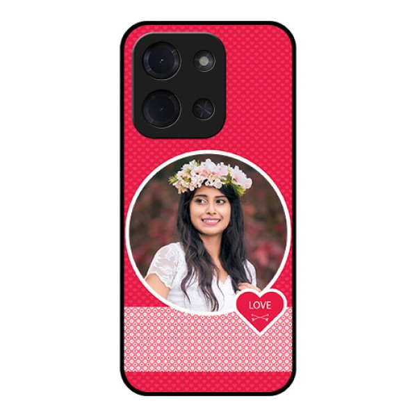 Poco C85 5G Custom Glass Phone Case - Pink Color Pattern Design Poco C85 5G Custom Glass Phone Case - Pink Color Pattern Design
