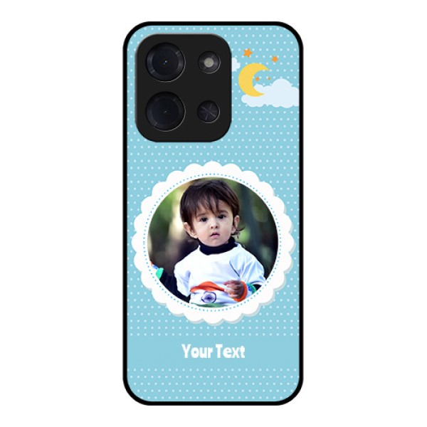 Poco C85 5G Custom Glass Phone Case - Violet Pattern Design