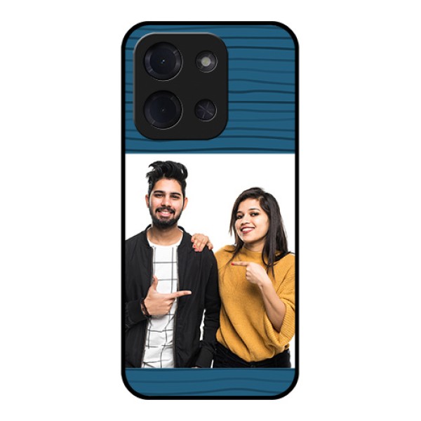 Poco C85 5G Custom Glass Phone Case - Blue Pattern Cover Design