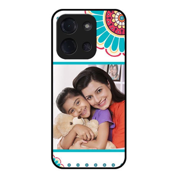 Poco C85 5G Custom Glass Phone Case - Flower Design