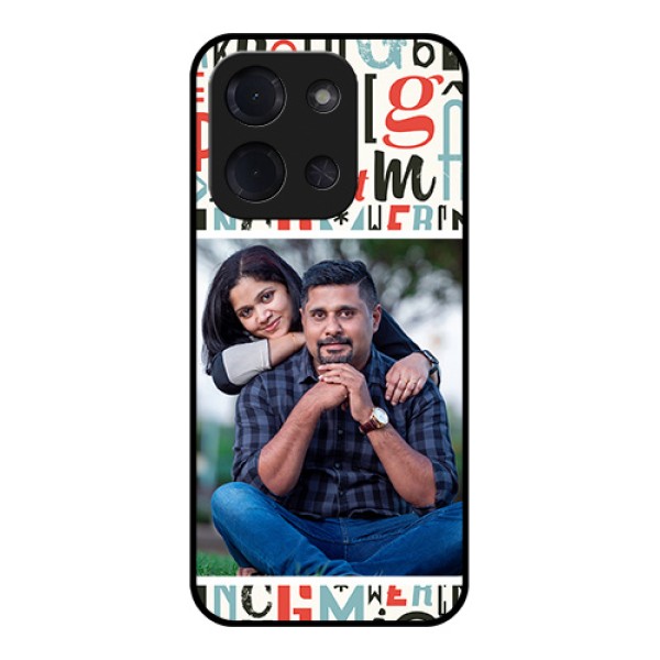 Poco C85 5G Custom Glass Phone Case - Alphabet Design