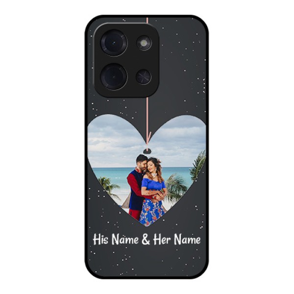 Poco C85 5G Custom Glass Phone Case - Hanging Heart Design