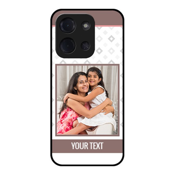 Poco C85 5G Custom Glass Phone Case - Simple Diamond Design