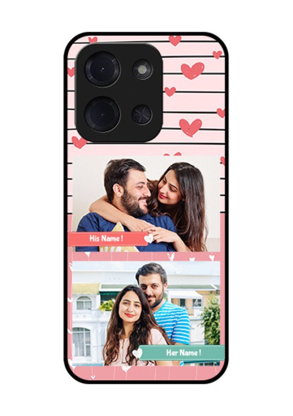 Poco C85 5G Custom Glass Phone Case - Photo With Heart Design
