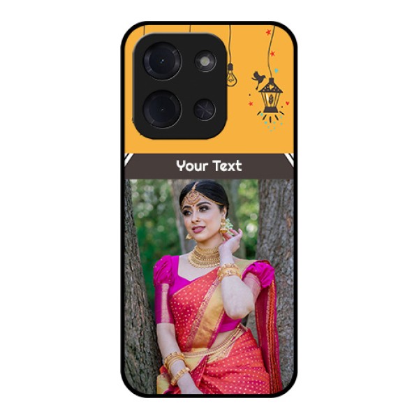 Poco C85 5G Custom Glass Phone Case - With Family Picture And Icons Poco C85 5G Custom Glass Phone Case - With Family Picture And Icons