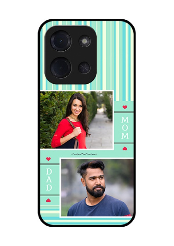 Poco C85 5G Custom Glass Phone Case - Mom & Dad Pic Design