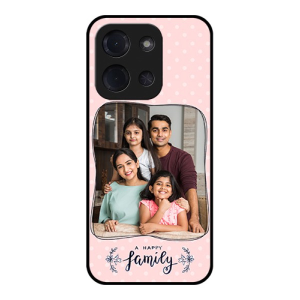 Poco C85 5G Custom Glass Phone Case - Family With Dots Design