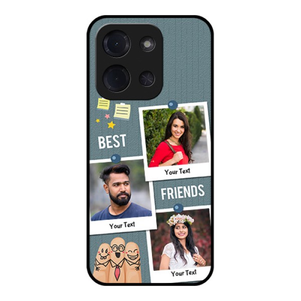 Poco C85 5G Custom Glass Phone Case - Sticky Frames And Friendship Design Poco C85 5G Custom Glass Phone Case - Sticky Frames And Friendship Design