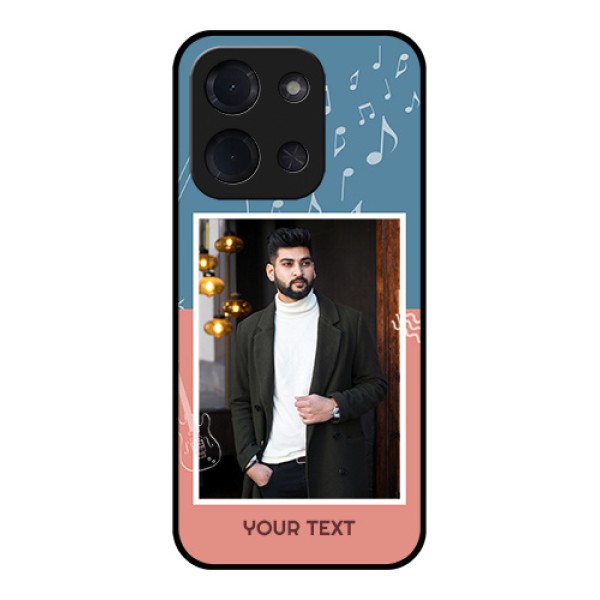 Poco C85 5G Custom Glass Phone Case - With Color Musical Note Design Poco C85 5G Custom Glass Phone Case - With Color Musical Note Design